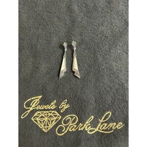 Park Lane "Roaring 20s" Earrings Genuine Marcasite And Mother Of Pearl J-239
